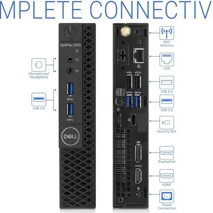 Mini Pc Dell OptiPlex 3070 i3 9na 8Gb de Ram y SSD M.2 — imagen 3